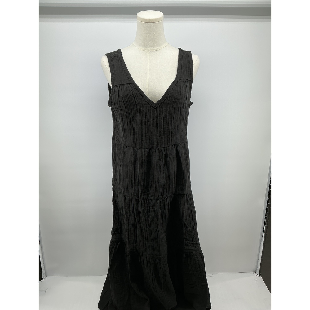 100% Organic Cotton Gauze Tiered Maxi Dress